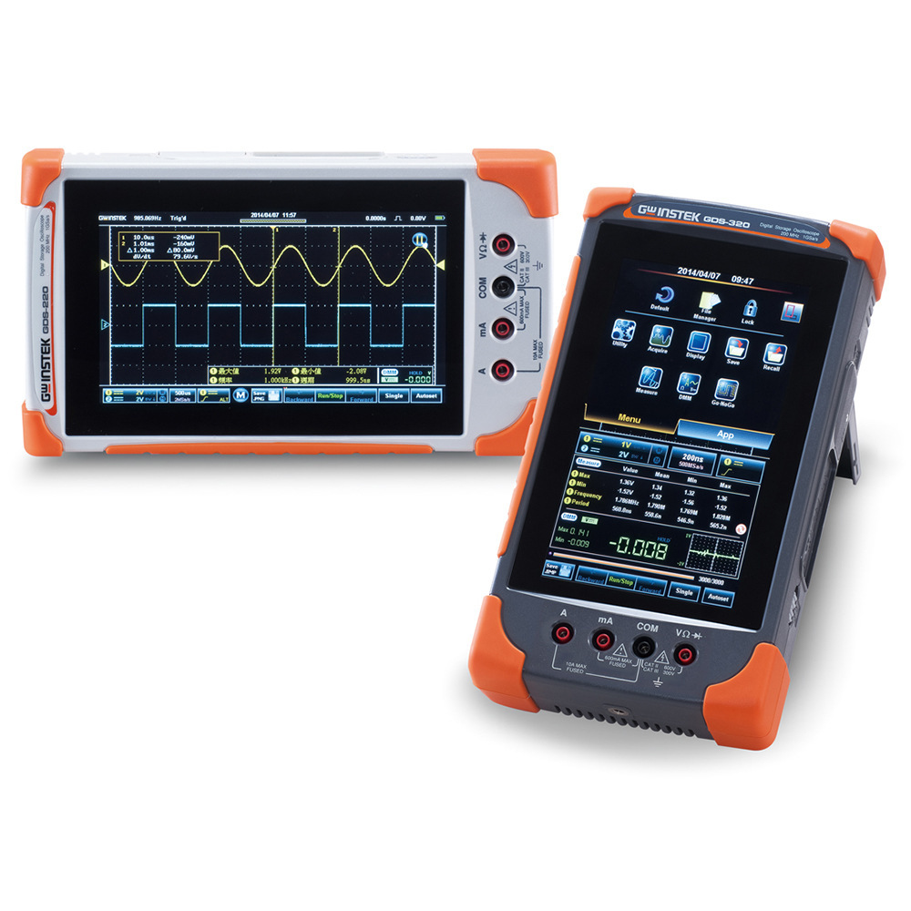 台湾 GDS-307 手持式示波表 触控式示波器 70MHz，双通道