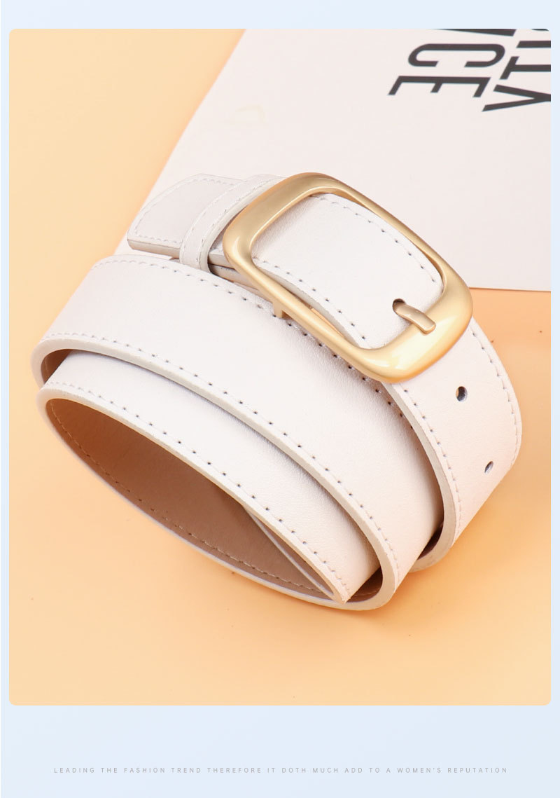 Fashionable and versatile women's belt with alloy pin buckle, simple belt for women, high-end decorative clothing belt_viptrois.com