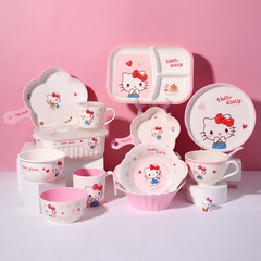 三丽鸥HelloKitty儿童餐具家用辅食碗防摔防烫宝宝饭碗幼儿园餐盘
