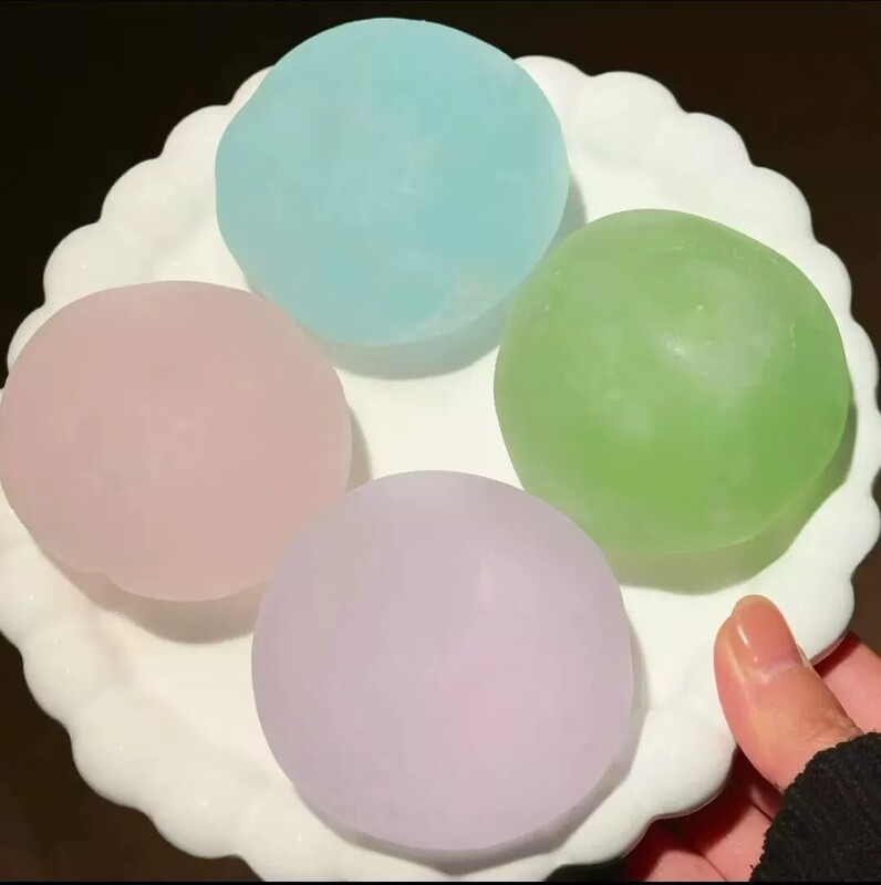 〖Ice Skin Mochi Coconut Oil〗Handmade Squishy Balls | Moldable and Durable | Stress Relief Toy | Gift Box