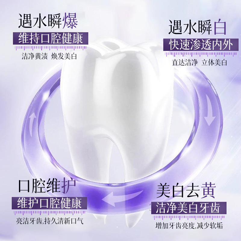 Auonam Color Repair White Dental Refrescante para eliminar manchas, amarillo, brillo, dientes limpios, aire fresco y limpio en la boca.