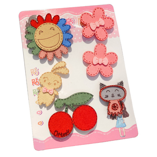 Children's cartoon cute magic stickers broken hair stickers girl baby little girl bangs stickers hair stickers princess hair accessories headdress