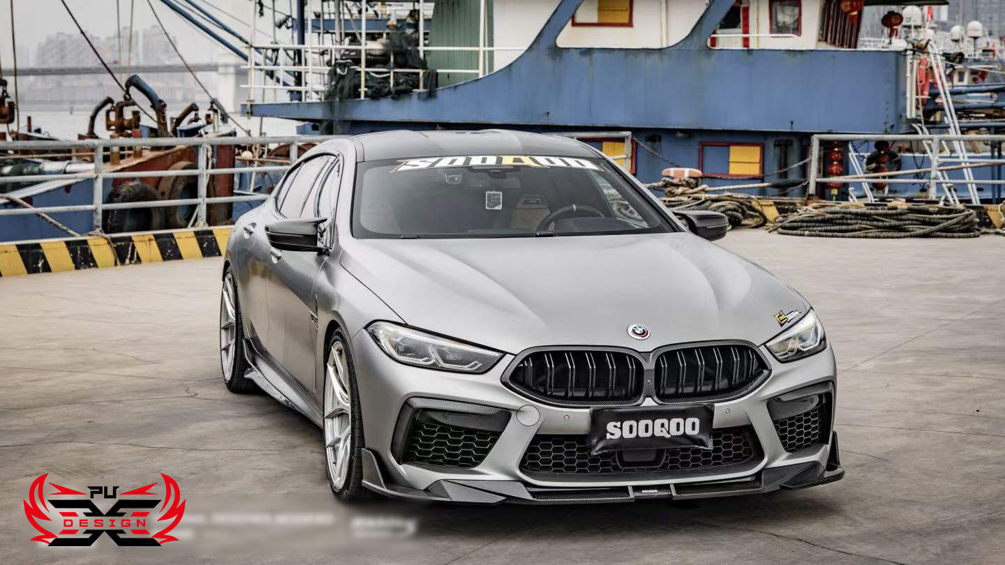 Suitable for BMW 8 Series BMW M8 F91 F92 F93 front bumper exterior trim front air spoiler carbon fiber modification parts