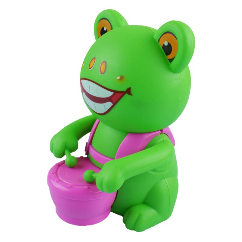 Bobinado tambor Oso de juguete para niños reloj cerdo Rana Panda de dibujos animados niños y niñas juguete educativo puesto al por mayor