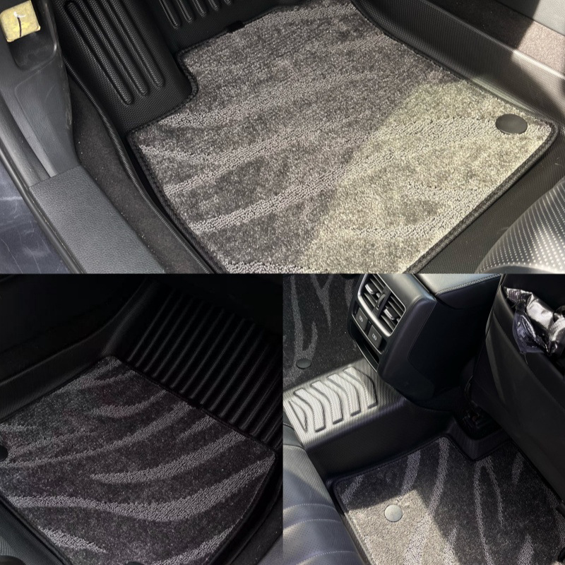 MG MG4 2025, MG Modelə uyğun ayaqaltı - 2025-mg4-rhd-floor-mats-with-door-sill-carpet-gray-galaxy