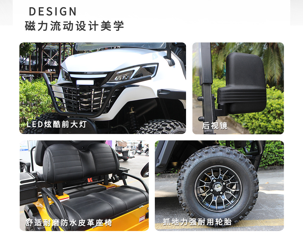 Cross-Border Farm Tool Truck with Lift Tailgate, Pickup Truck, Golf Cart, Sightseeing Car, Off-Road Cargo Truck