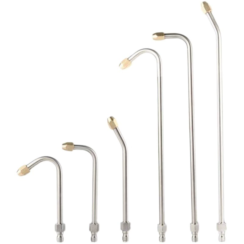 Насадка для стиральной машины высокого давления мертвый угол водяной пистолет изогнутый стержень из нержавеющей стали для автомойки многоугольный удлинитель стержень для очистки кондиционера