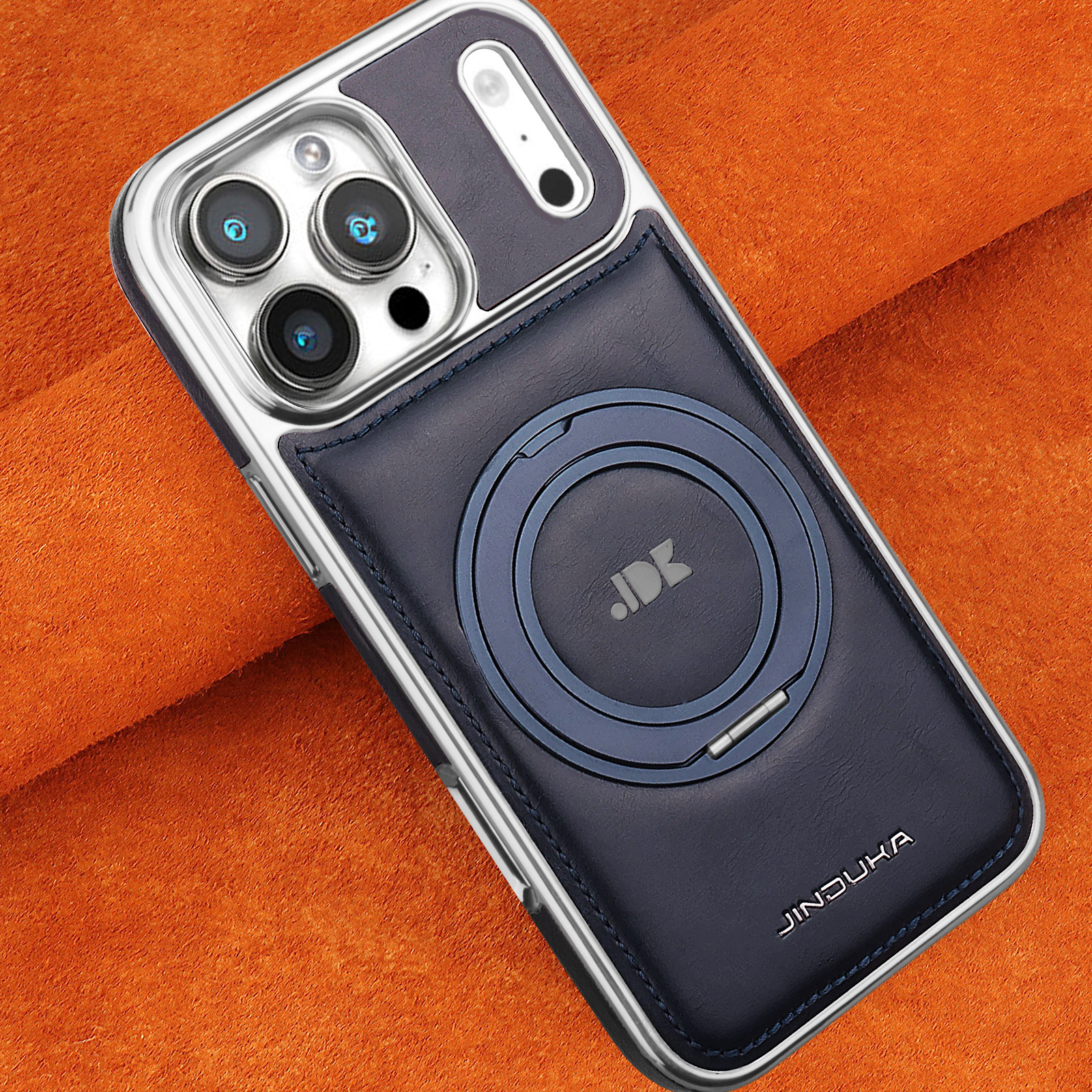 Ốp lưng từ tính xoay 360 độ cho iPhone 17 Pro Max, iPhone 17/16, chống sốc viền dày — Màu đen, Màu xanh lam, Nâu thanh lịch, Nâu mocha chi tiết 13