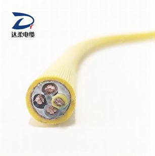 The Manufacturer Supplies Darou Brand Underwater Pur Cable 4*6 Flat Water Depth 150m Diving Resistance to Hydrolysis, Corrosion Resistance and Tensile Strength