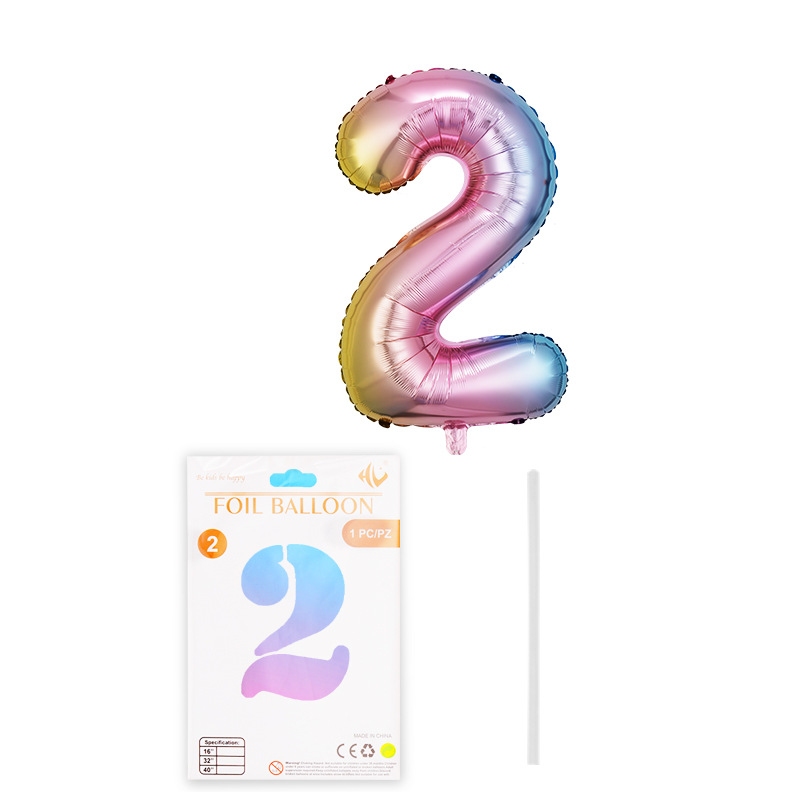 Globo digital de 16 pulgadas tapa dura tarjeta de papel de embalaje independiente película de aluminio Globo Decoración de fiesta de cumpleaños papel de aluminio al por mayor