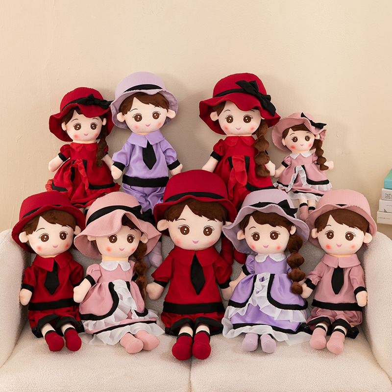 Pareja de boda Muñecas para hombres y mujeres, un par de muñecas de prensa, muñecas felices, sala de bodas, juguetes de peluche, almohadas de boda, muñecas