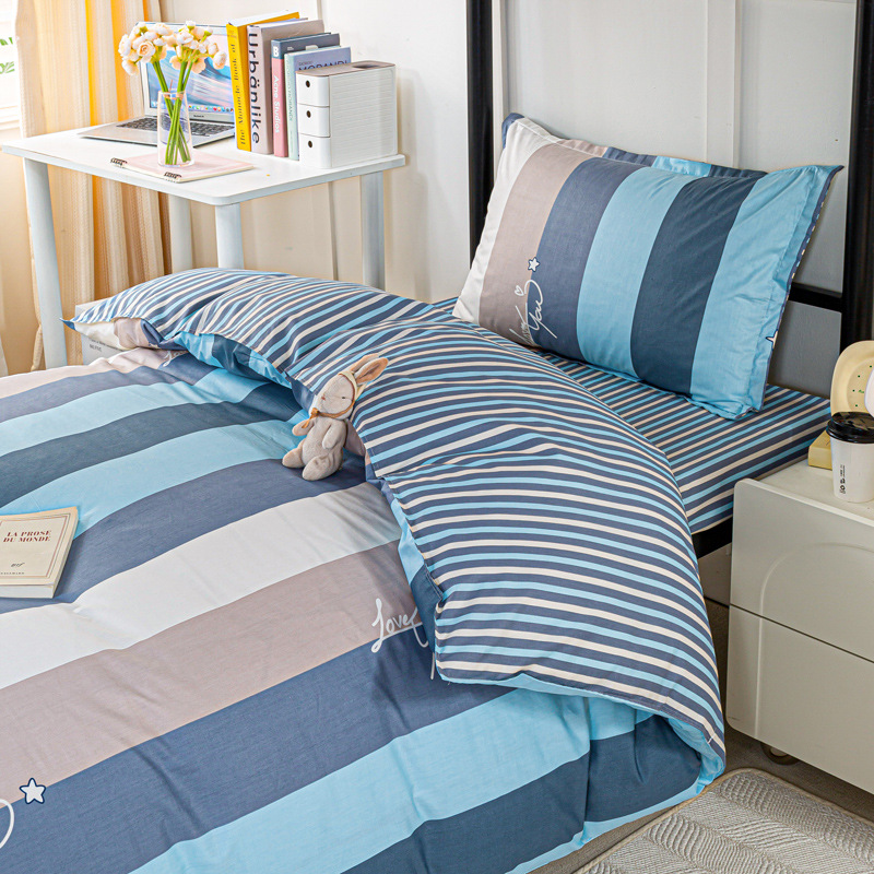 Nuevo conjunto de tres piezas de algodón para estudiantes dormitorios de seis piezas de algodón para estudiantes dormitorios de cama al por mayor