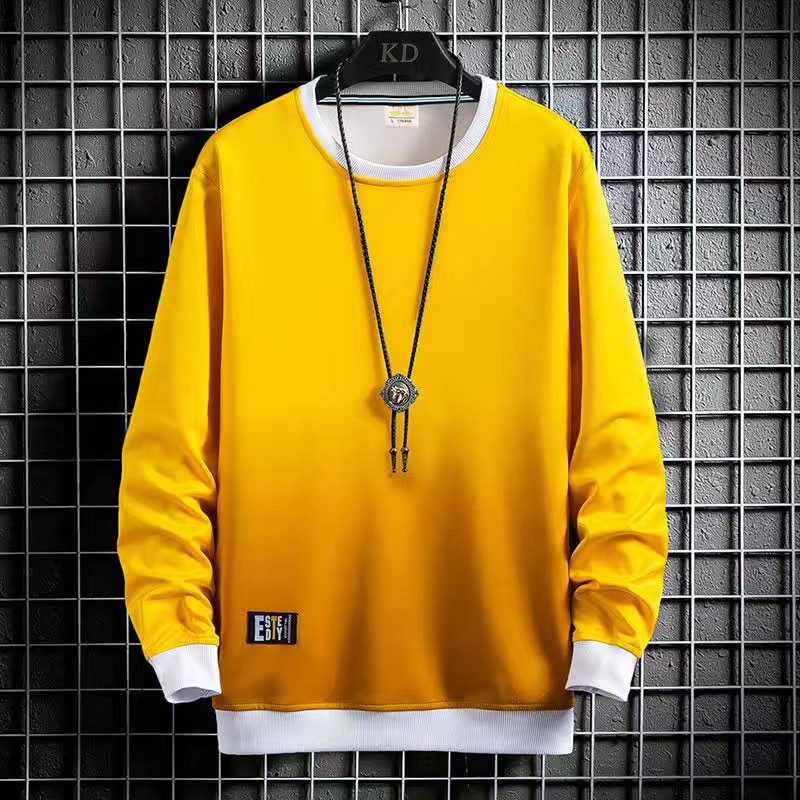 Camiseta de manga larga cuello redondo suéter moda marca 2023 nueva primavera y otoño camiseta juventud ropa superior