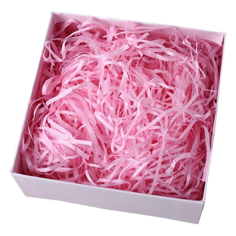 Factory wholesale color raffia grass shredded paper wedding gift box candy box filler raffia grass wrinkled paper spot