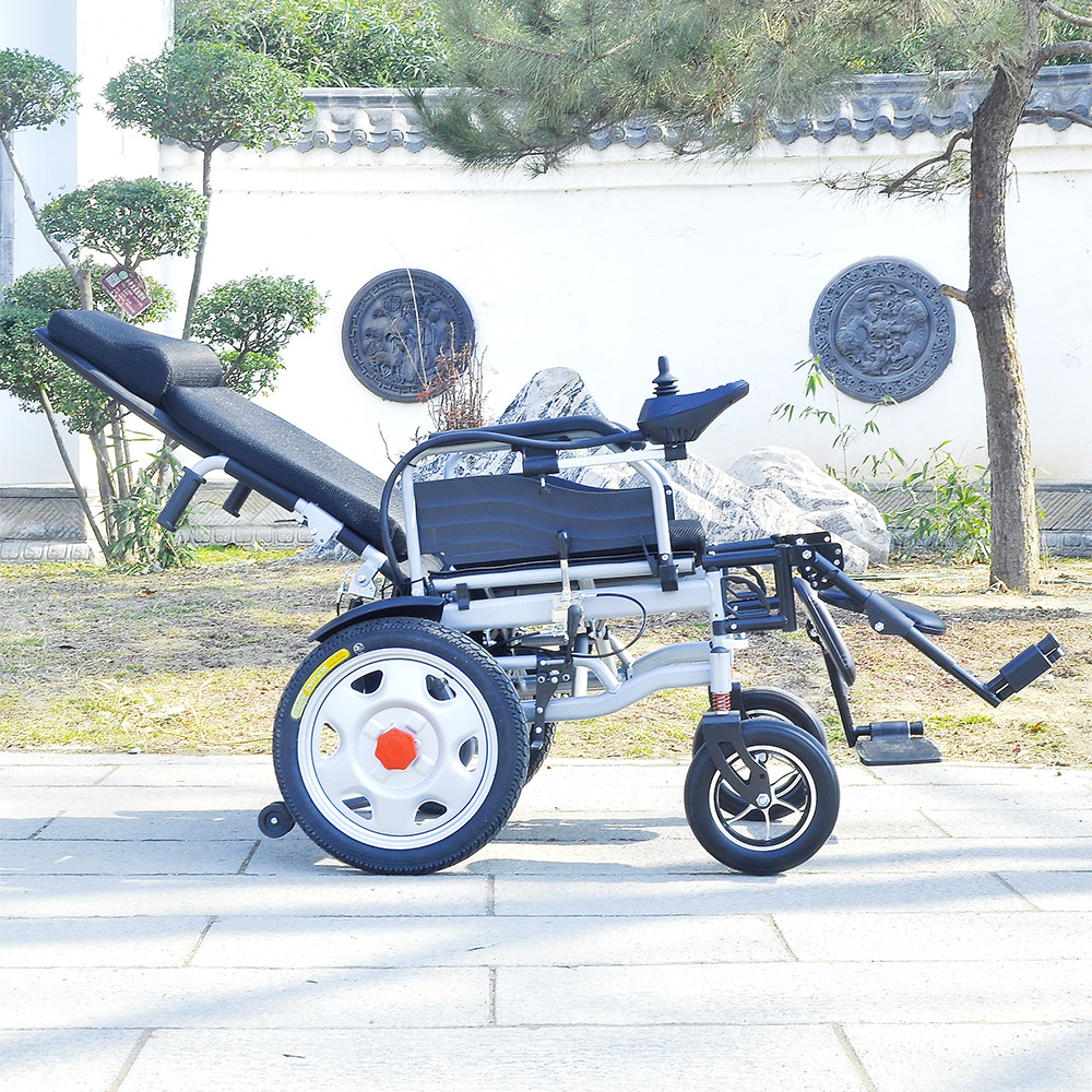 Reclining Electric Wheelchair, Intelligent Fully Automatic Folding Electric Wheelchair for the Elderly and Disabled, Mobility Scooter for the Elderly