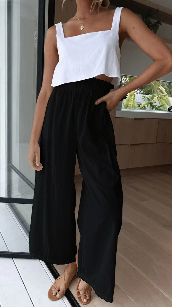 Women's Daily Simple Style Solid Color Full Length Casual Pants Wide Leg Pants display picture 42