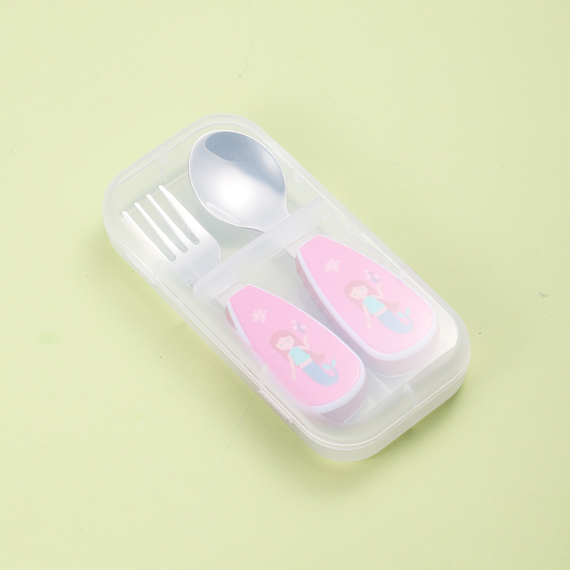304 스테인레스 스틸 스푼과 포크 박스 인어