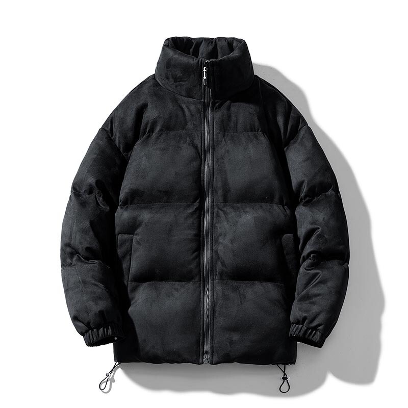 新款麂皮绒棉服男士棉袄潮流冬季日系宽松面包服时尚棉衣外套跨境|undefined