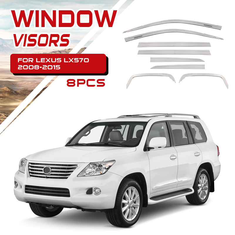 Visera para Ventana de Coche, Protector de Lluvia, Compatible con Lexus LX600 LX700 LX570 GX400 460