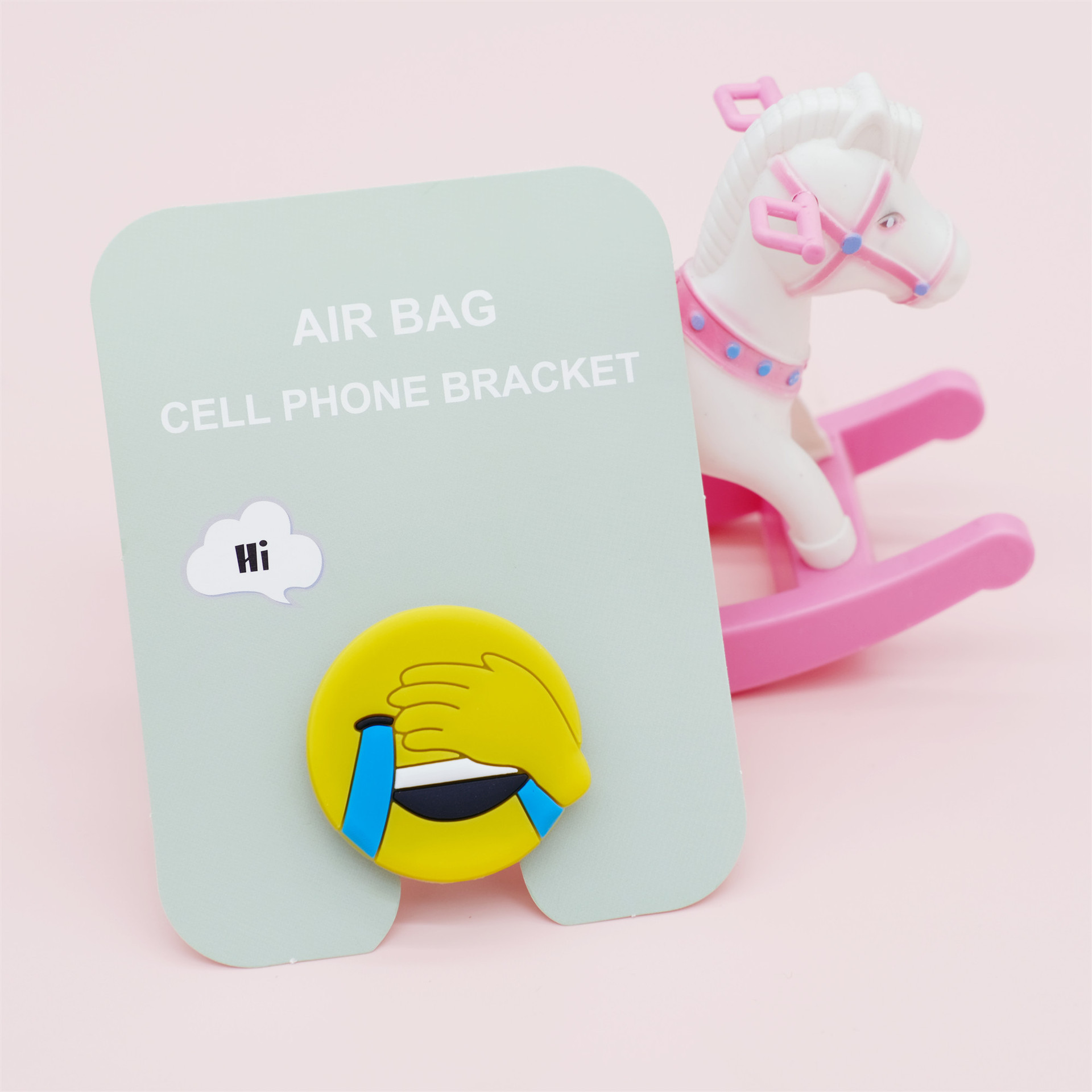 Airbag de dibujos animados soporte de teléfono móvil retráctil creativo personalizado escritorio plegable adhesivo perezoso soporte pequeño multifuncional