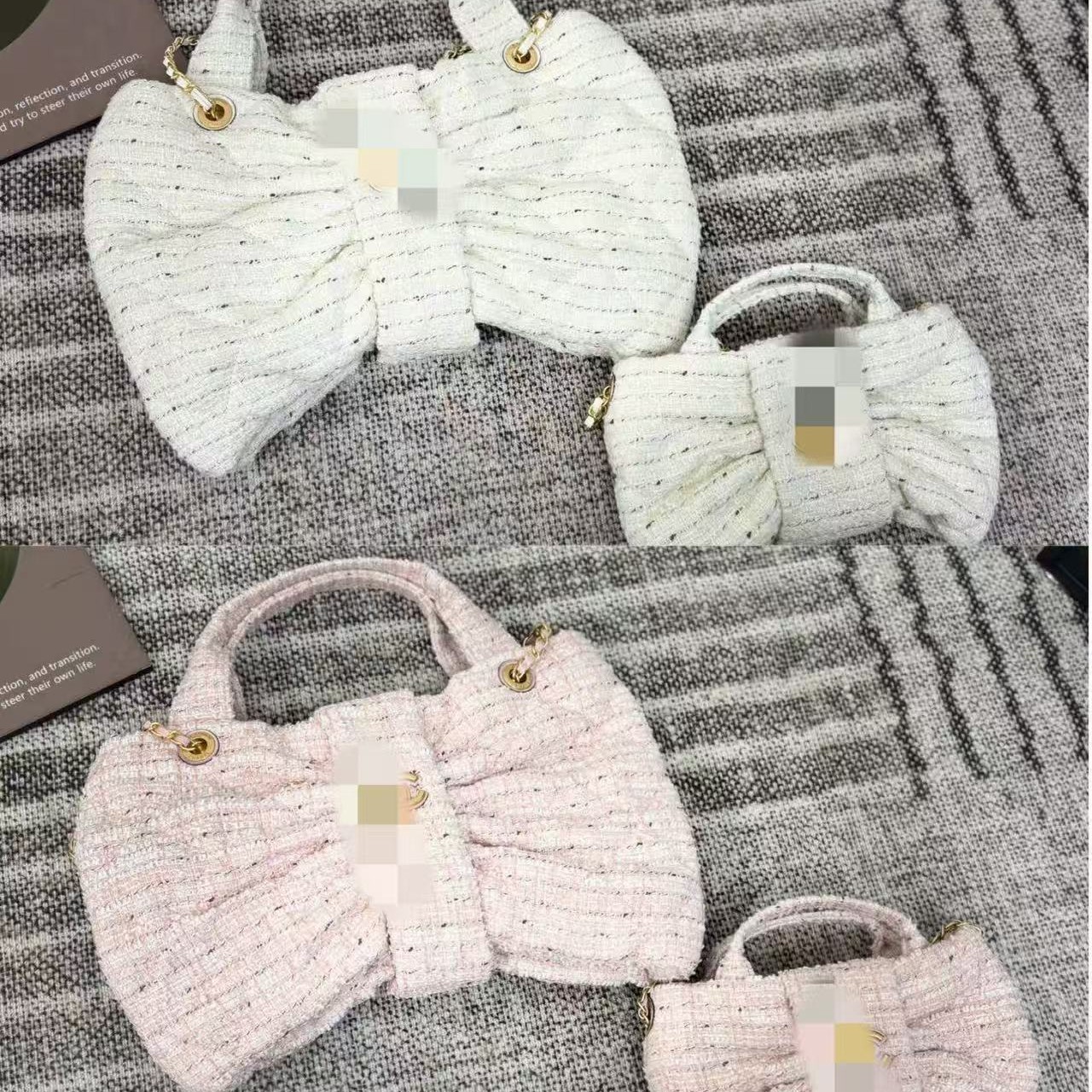 牛皮包包2025新款菱格褶皱蝴蝶结包包链条斜挎包女包T942
