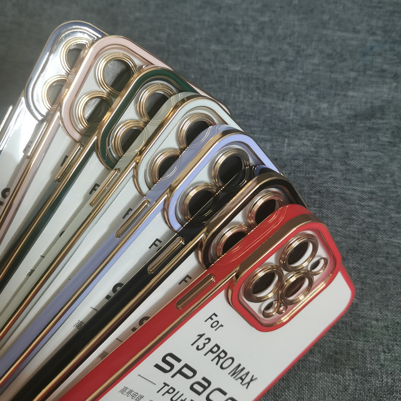 雅镀匠双色电镀手机壳适用苹果15PROMAX/6G/7PLUS/12MINI保护软套