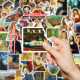 New 50 creative various famous painting decorative stickers foreign trade wholesale waterproof decorative stickers DIY skateboard water cup