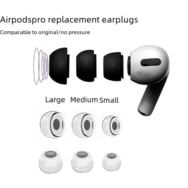 Suitable for Apple Airpodspro2 Headphone Cover AirPods Pro2 Earplug Cover Old 3Rd Generation Ear Cap Silicone Cover