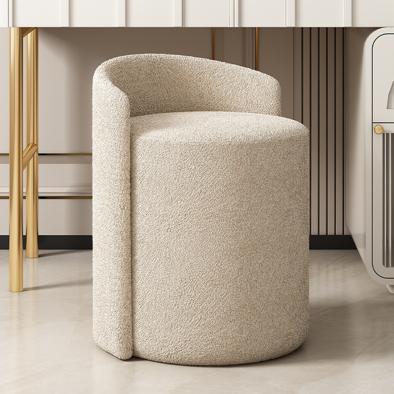 Maquillaje taburete silla niñas moderno simple avanzada lana de cordero Internet celebridad fotografía vestidor taburete guardarropa silla taburete redondo
