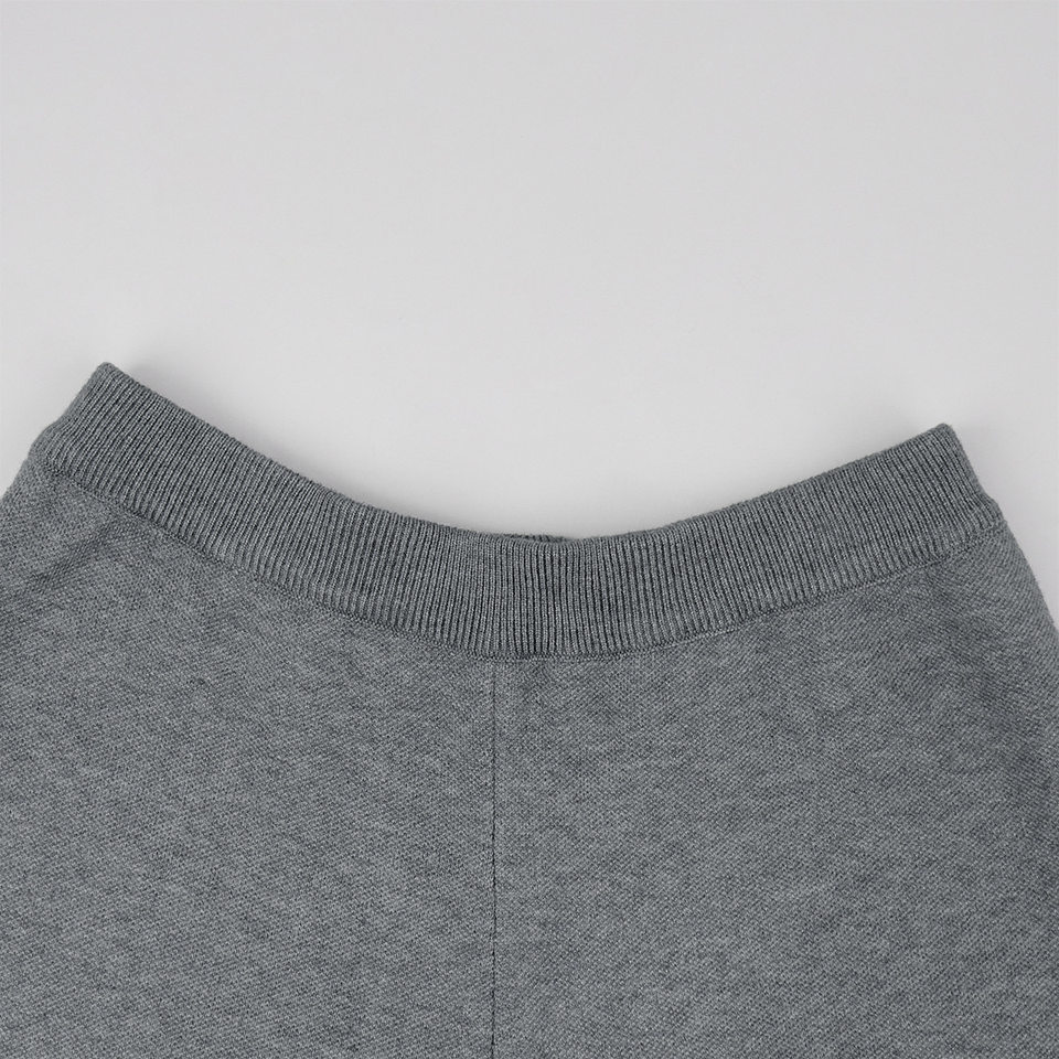 Bộ đầm dệt kim nữ gồm áo cardigan cài nút dáng ôm và quần ống đứng — Màu be, màu xám chi tiết 26