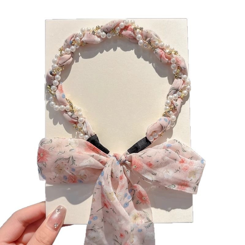 Super inmortal flor triturada correa de cabello correa de cabello correa de perlas primavera correa de cabello correa de cabello correa de cabello niños trenzados correa de cabello
