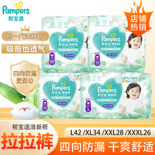 帮宝适清新帮拉拉裤®裤型纸尿裤超大加加大婴儿尿不湿正品批发