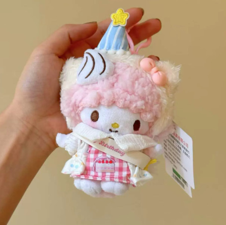 本物の子羊ハローキティペンダントぬいぐるみバッグペンダントかわいい人形キーホルダークリエイティブギフト|undefined