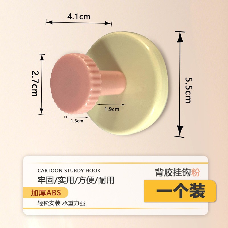Gancho de ventosa de plástico color nuez gancho de ropa de pared baños de alto soporte ventosa sin huellas gancho de baño venta directa