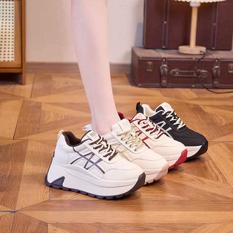 Giày sneaker nữ đế dày chunky phong cách bánh mì tăng chiều cao — M2971-1 màu mơ nhân nhung, M2971 Đỏ Một Lớp, M2971 Đen Một Lớp, M2971 màu mơ, một lớp lót chi tiết 14