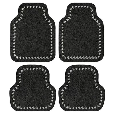 Car Wire Loop Floor Mat Single Universal Foot Pad - houndstooth-2-in-front-and-2-in-back-50605050