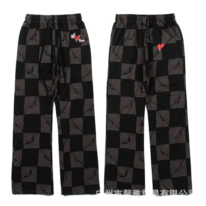 Anti Promo Matty Boy 99 Eyes Sweatpants Checkered Black Grey