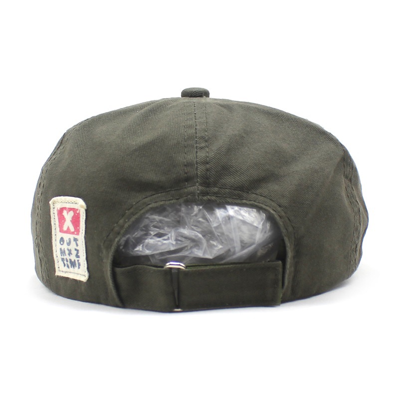 Unisex Solid color cotton beret letter senior cap adjustable forward cap Adult cap_voghion.com