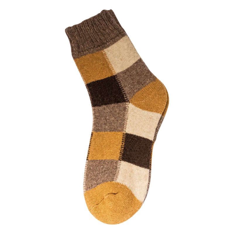 Calcetines de lana cálidos de invierno para hombres calcetines Terry forrados de lana engrosados calcetines de otoño e invierno a media pierna calcetines de Cachemira de invierno gruesos extra gruesos