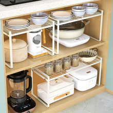 厂家批发厨房柜子储物置物架多功能桌面调料架橱柜加高收纳分层架