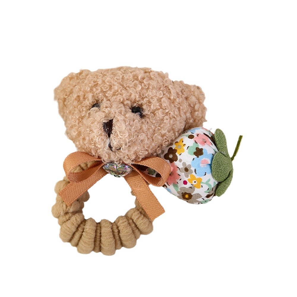 Lindo conejo de peluche para niños, lazo para el cabello, niña, oso, banda de goma, lazo para el cabello, bebé de alta elasticidad, no lastima el cabello, cuerda para el cabello, niña