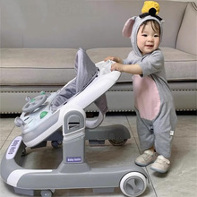 婴儿学步车防o型腿三合一宝宝脚步车6-18个月可折叠防侧翻助步车