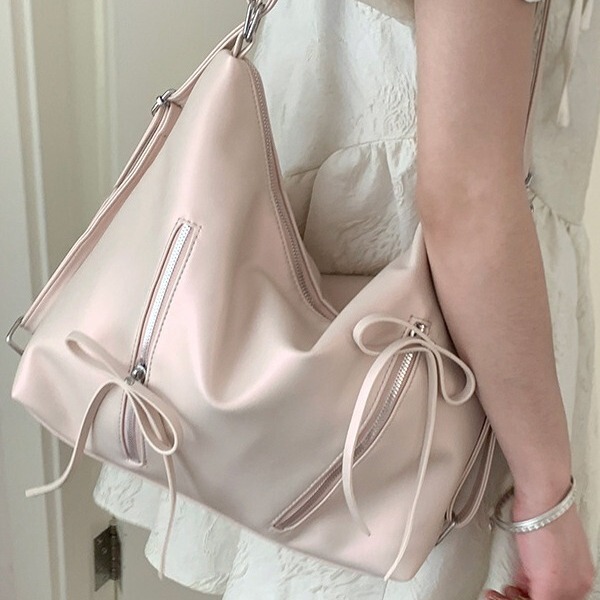 Bow Backpack Women's 2025 New Fashion South Korea Tote Bag Casual Large Capacity Shoulder Bag Backpack