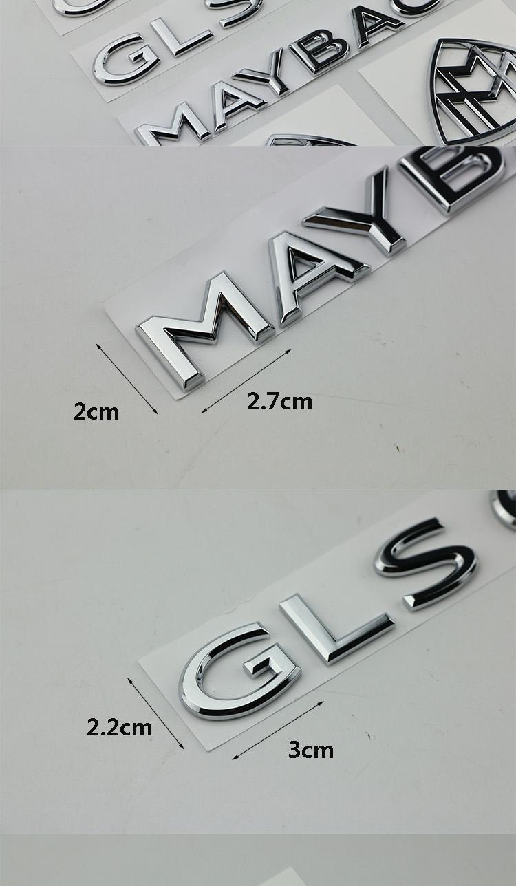 New Mercedes-Benz Maybach GLS-Class GLS480 GLS600 modified car emblem, rear badge, English lettering, car sticker