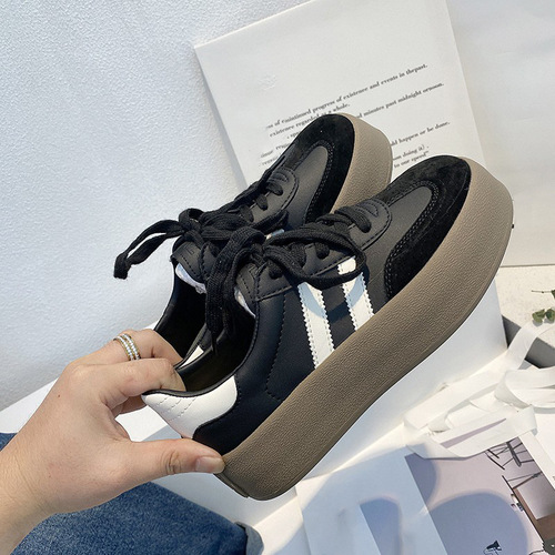 Platform Sneakers Women's 2024 Spring New Style Ins Trendy European Style Casual Sports All-match Student Board Shoes