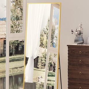 Hanging and Standing Internet Celebrity Full-Length Mirror Bedroom Wall-Mounted Aluminum Alloy Fitting Mirror Girls Dressing Mirror Home Decorative Mirror