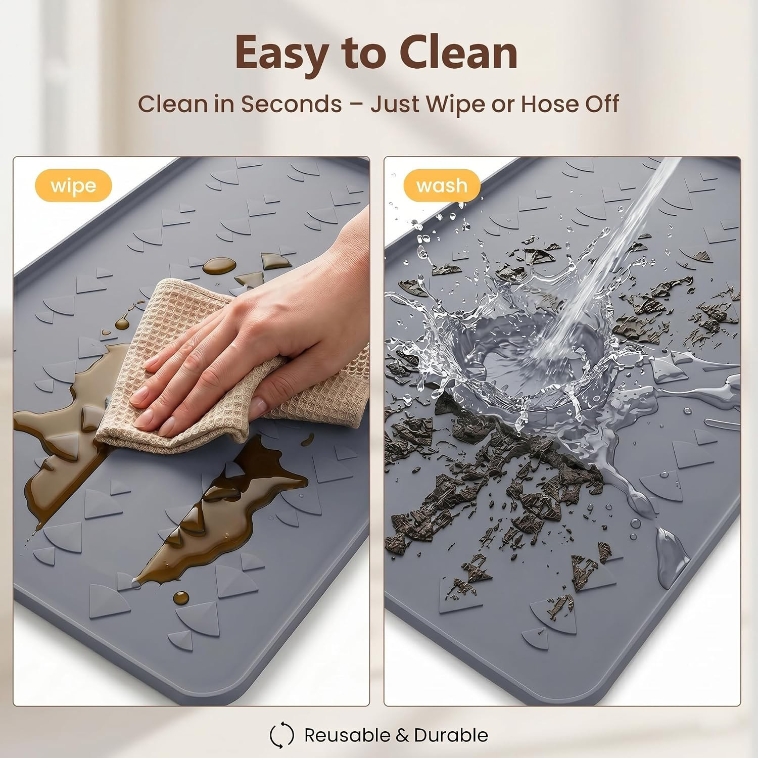 54*34in large size car repair oil leak-proof mat, waterproof silicone easy-to-clean garage floor protection mat