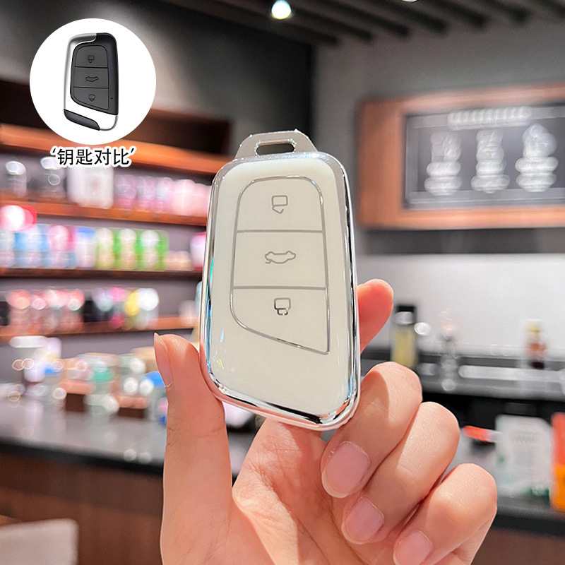 [Chery L 스타일] 실버 엣지 화이트-싱글백