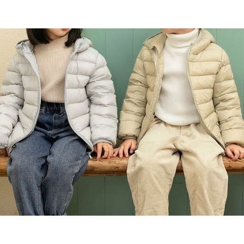 Boys' light down jacket, children's style, baby boy, girl, middle-aged and older child, white duck down hooded warm jacket, winter trend