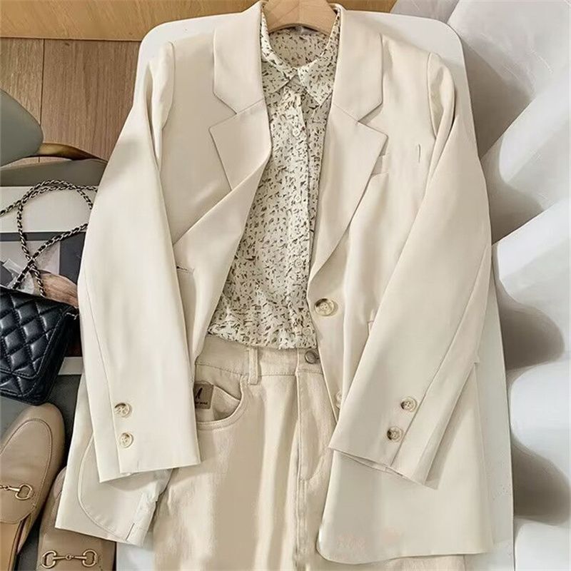 西装女2025年外套百搭新款春秋直筒休闲高级西服时尚韩版宽松气质|undefined